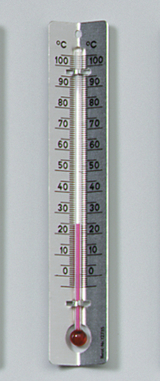 Thermometer mit Metallskala, –3/+103 °C